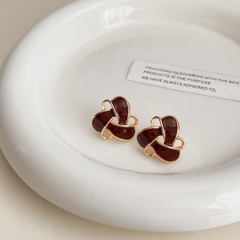Enamel French Style Retro Affordable Luxury Minority Earrings