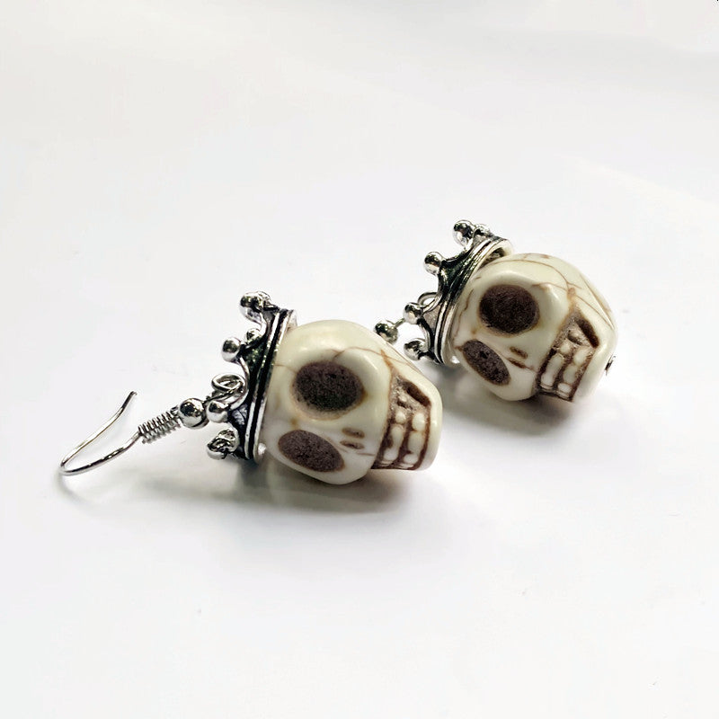 Unique Punk Style Eardrops Halloween Skull Earrings
