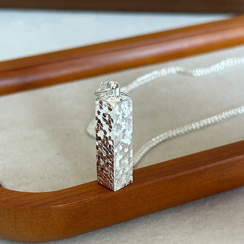 Women's & Men's Small Gold Bar Light Luxury Brick Necklaces
