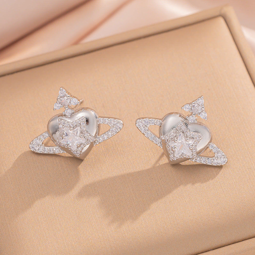 Simple Classic All Match Fashion Zircon Earrings