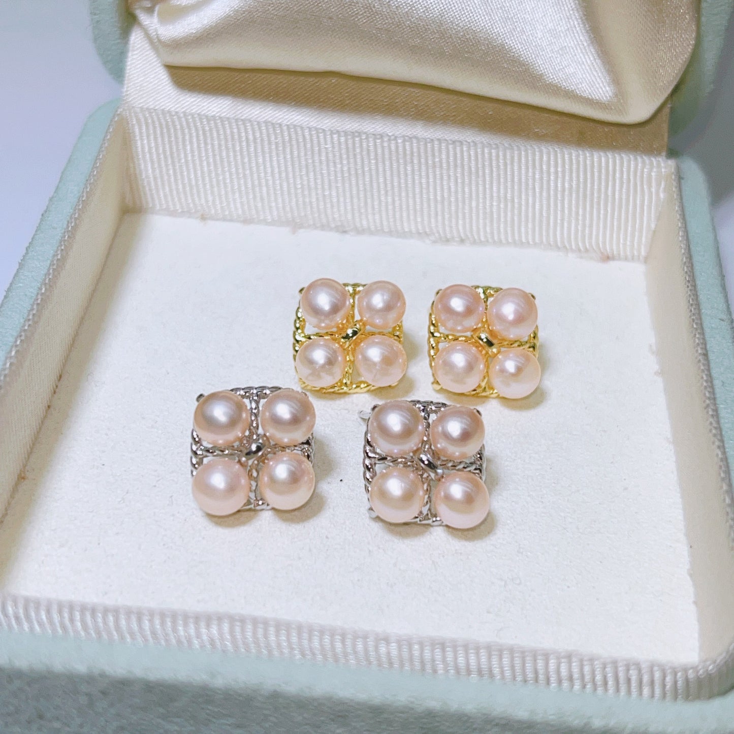 Micro Inlaid Zircon Pearl Tassel Sier Needle Earrings