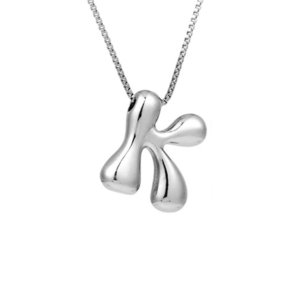 Letter Hip Hop Sier Chubby Clavicle Pendants