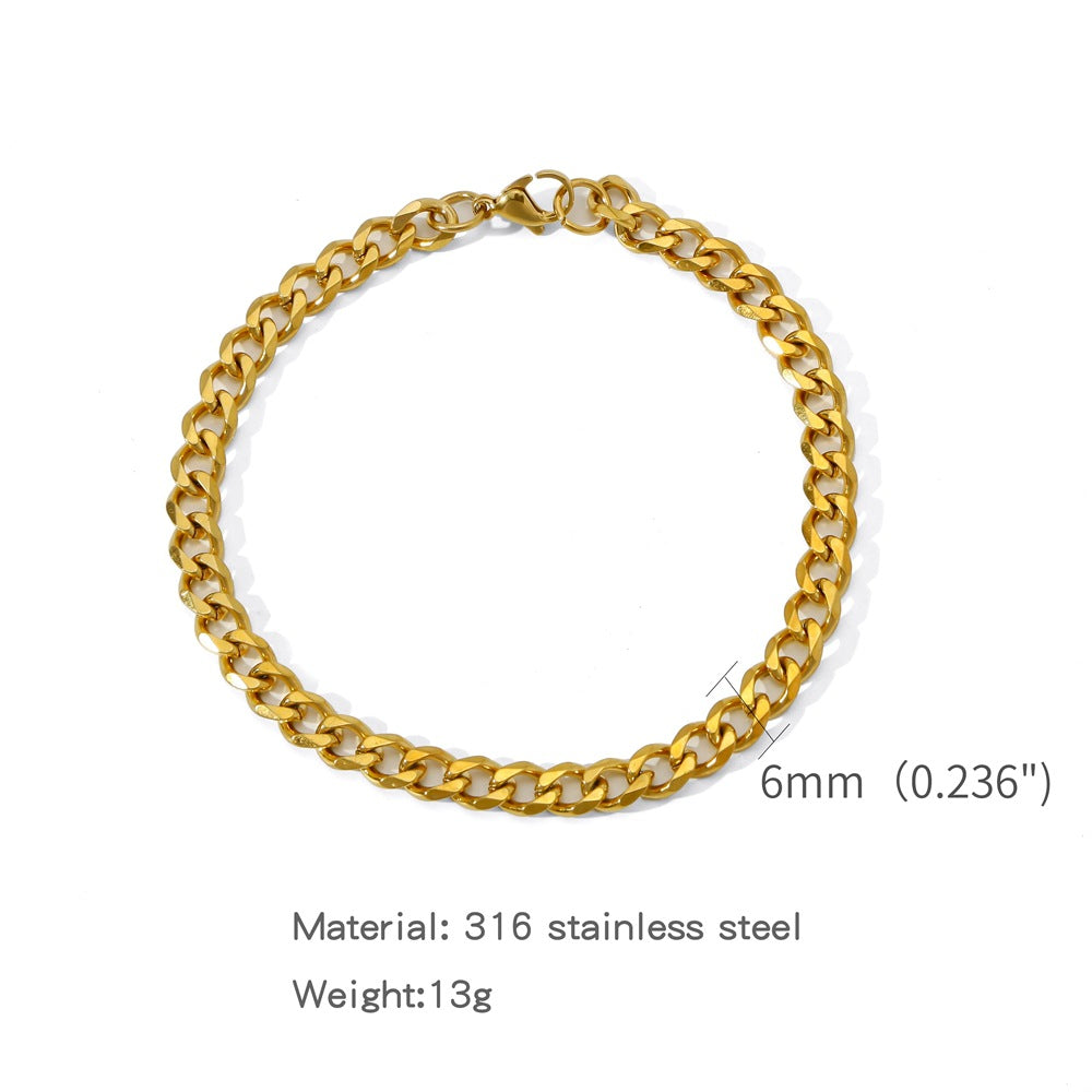 Fashion Electroplated Single Woven Grinding Six Bracelets