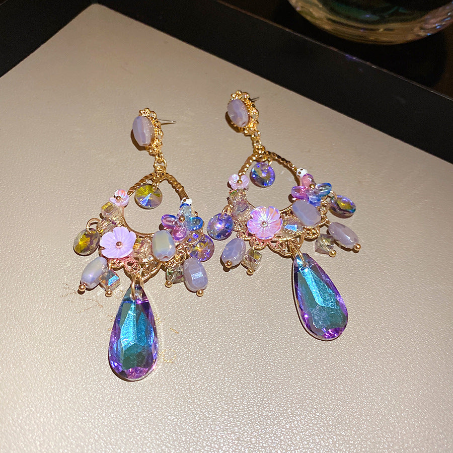 Women's Geometric Flowers Ear Light Luxury Minority Fashion Necklaces