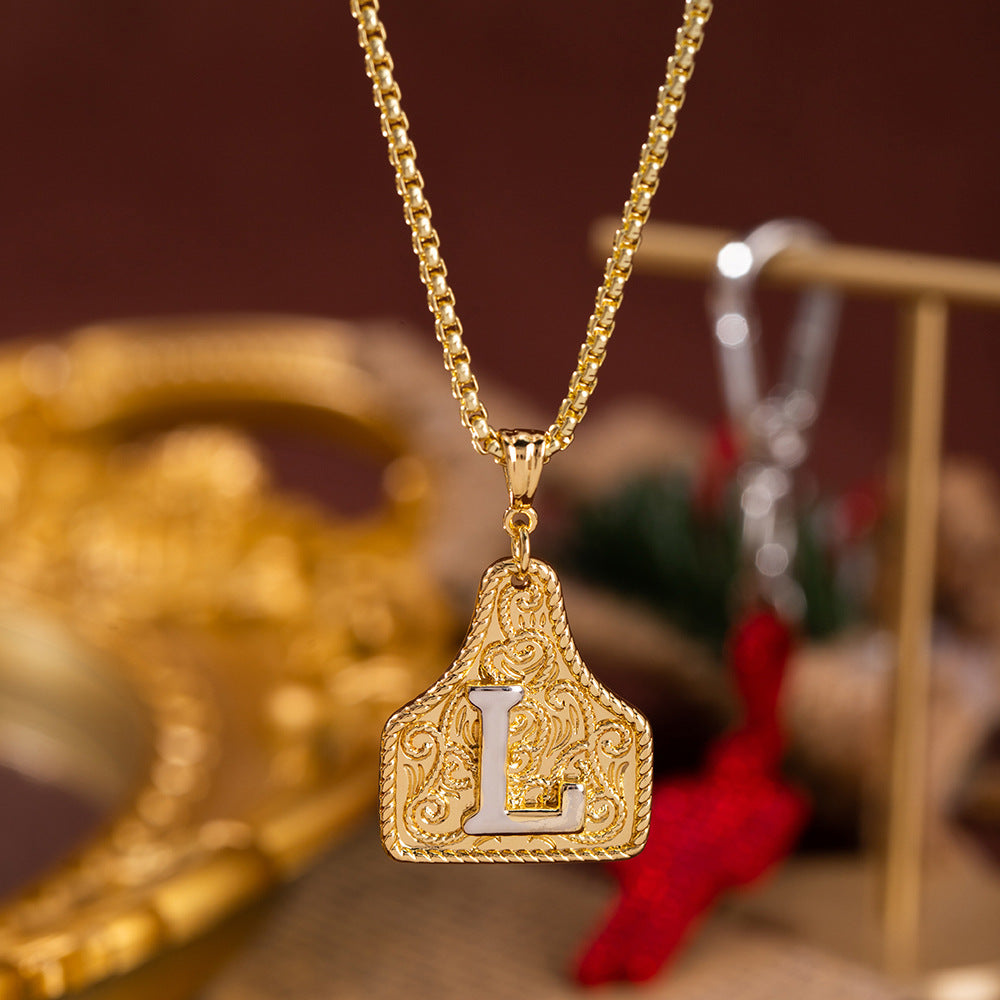 Women's Fashion English Letters Electroplated Copper For Design Personalized Clavicle Necklace