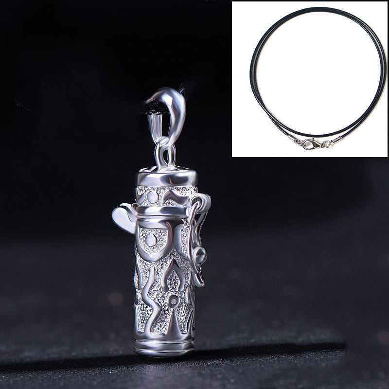 Women's & Men's Vintage Sterling Sier Fetal Hair Carry-on Charm Can Open Pendants