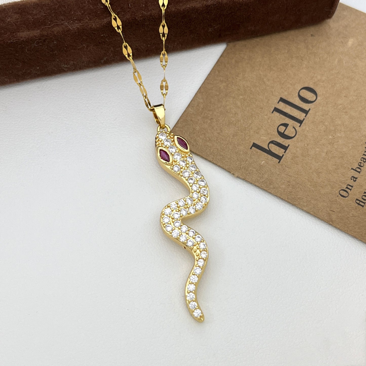 Snake-shaped Copper Female Fashion Personalized Minority Necklaces