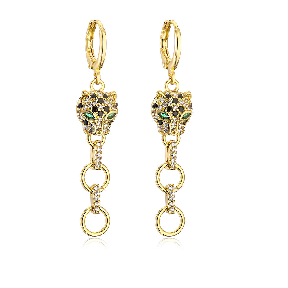 Women's Leopard Special Interest Light Luxury Gold Earrings