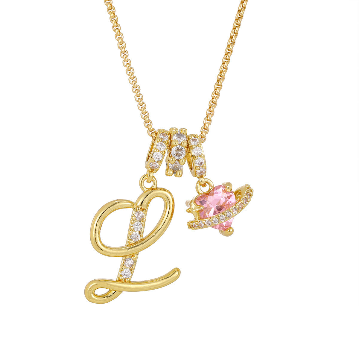 Dopamine English Letter Light Luxury Minority Necklaces
