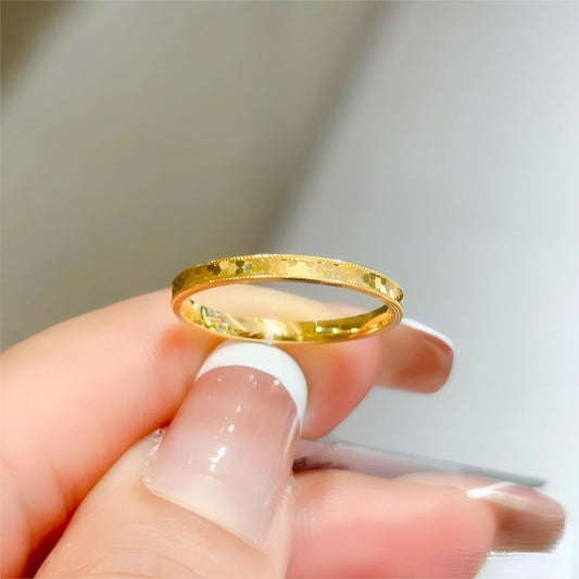 Gold Dragon Scale Simple Mirror Craft Rings