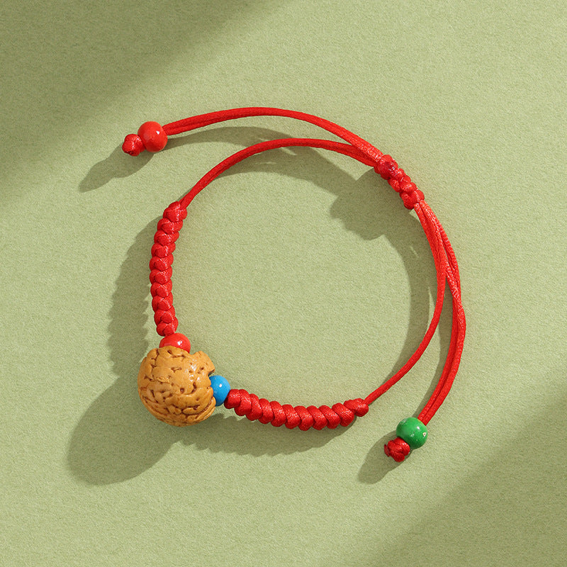 Red Rope Original Life Hand-woven Walnut Bracelets