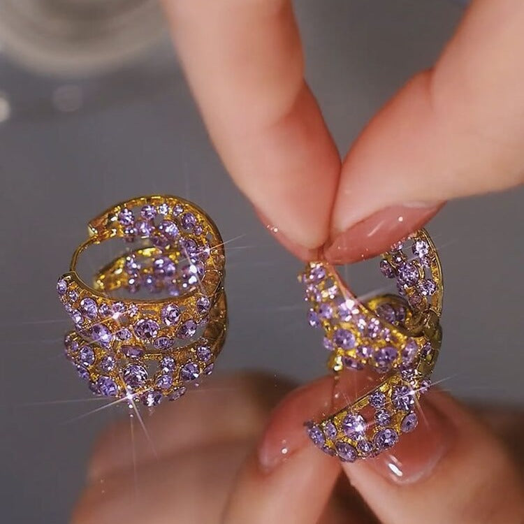 Women's Full Rhinestone Zircon Fashion Niche Unique Ear Buckle