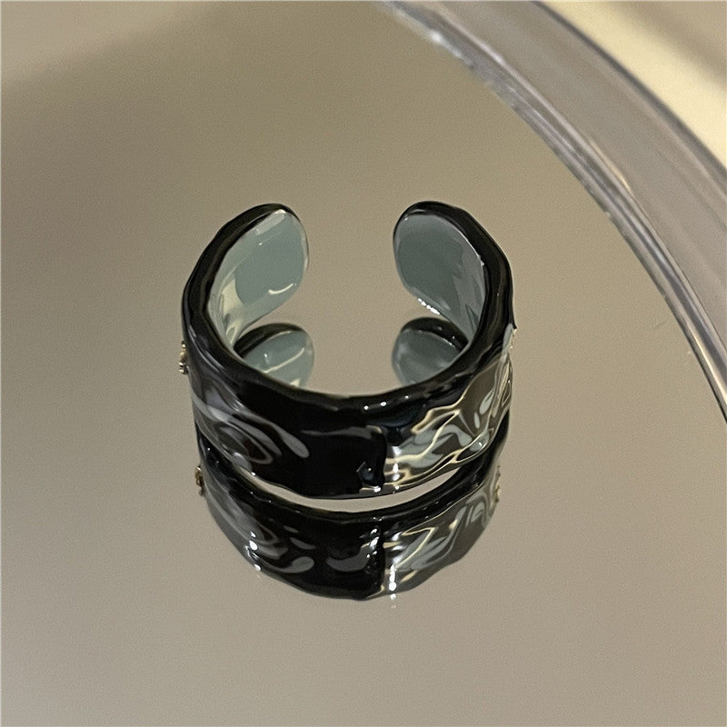 Niche Gold Foil Sealing Glaze Dripping Oil Opening Rings