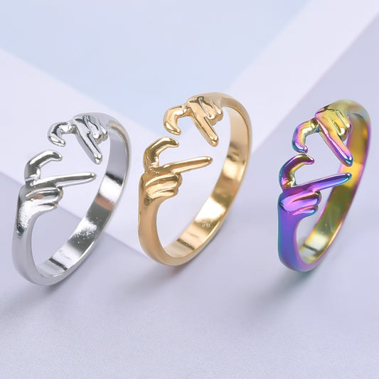 Titanium Steel Female Cold Wind Niche Rings