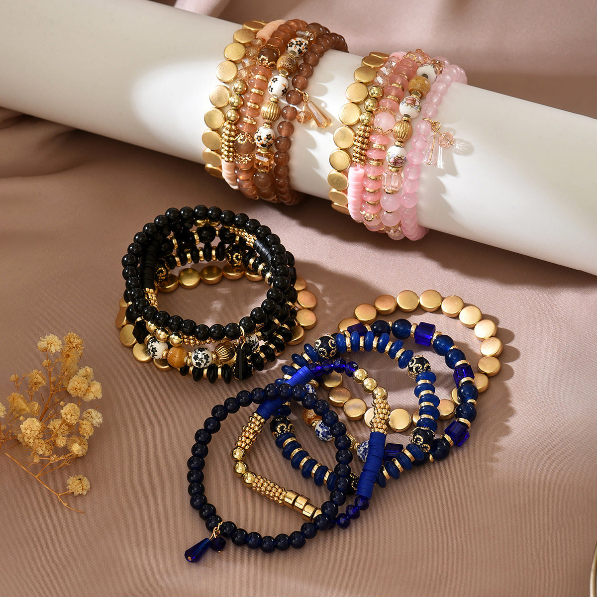 Women's Bohemian Style Crystal Filament Woven For Bracelet