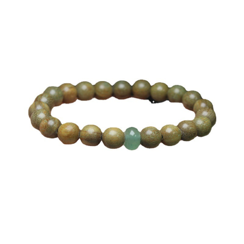 Live Broadcast Supply Green Sandalwood Emerald Buddha Bracelet