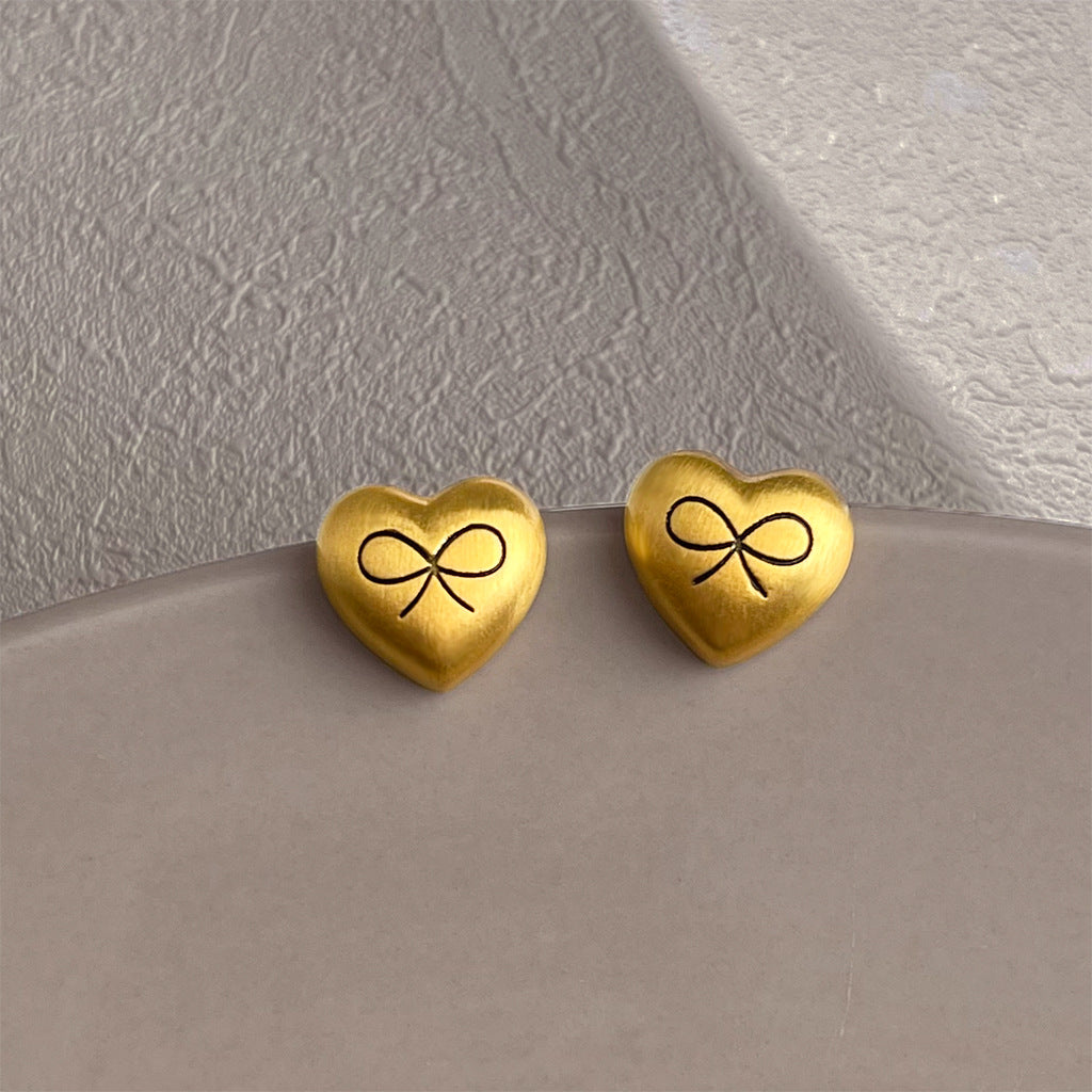 Matte Texture Geometric Female Niche Fashion Earrings