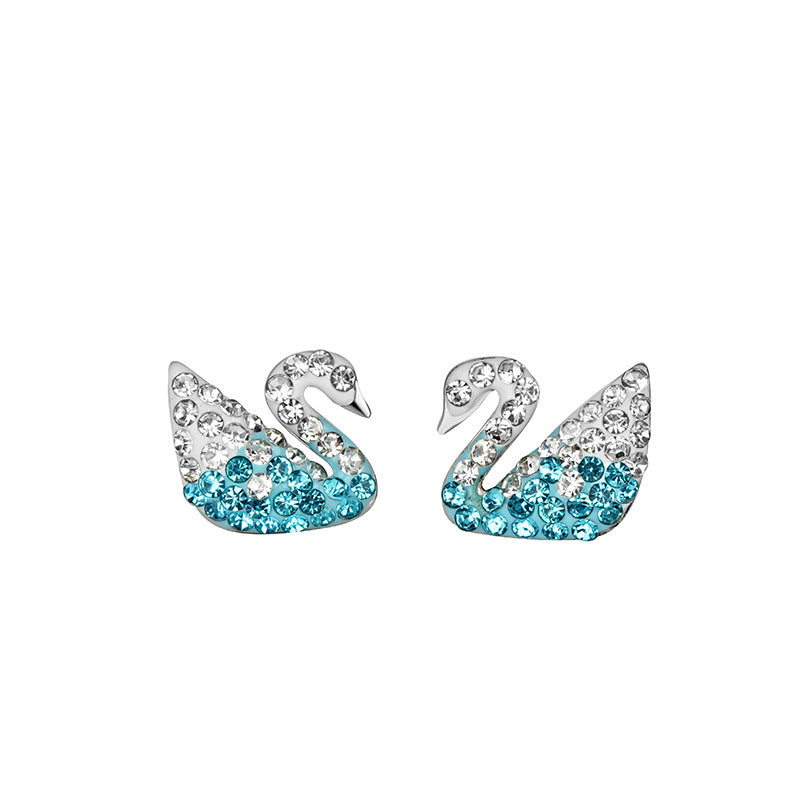 Women's Swan Inlaid Crystal Zircon Clavicle Chain Necklaces