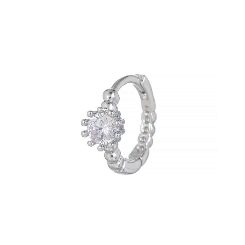Micro Inlaid Zircon Clip Female Creative Rings