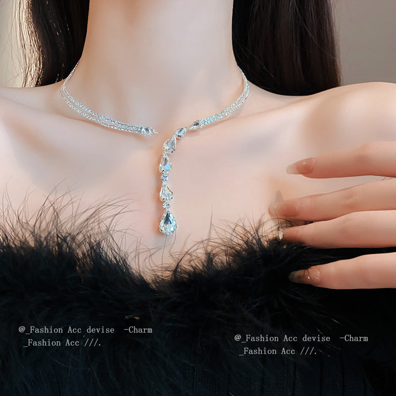 Women's Zircon Cold Style Minority Simple Temperament Clavicle Chain Necklaces