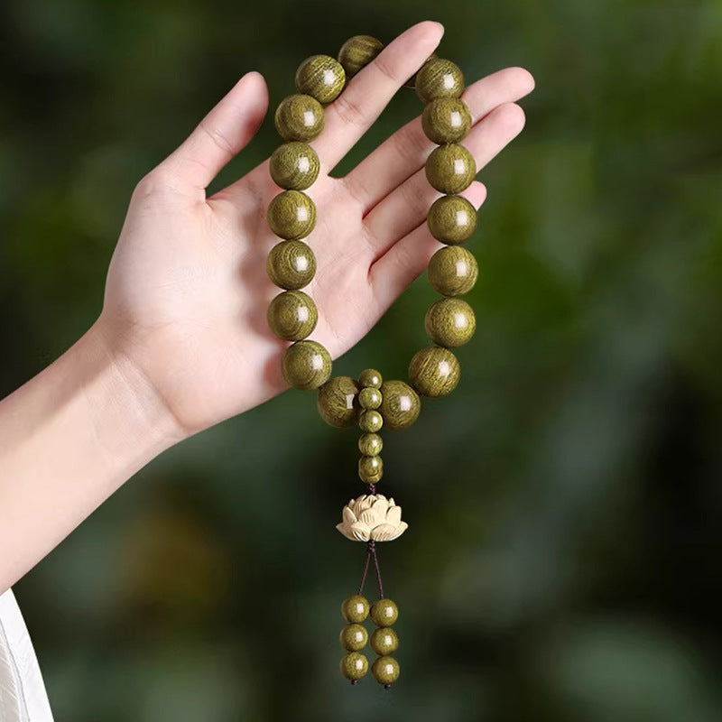 Women's & Men's Small Hand Toy Sandalwood Decompression Ethnic Style Lotus Bracelets