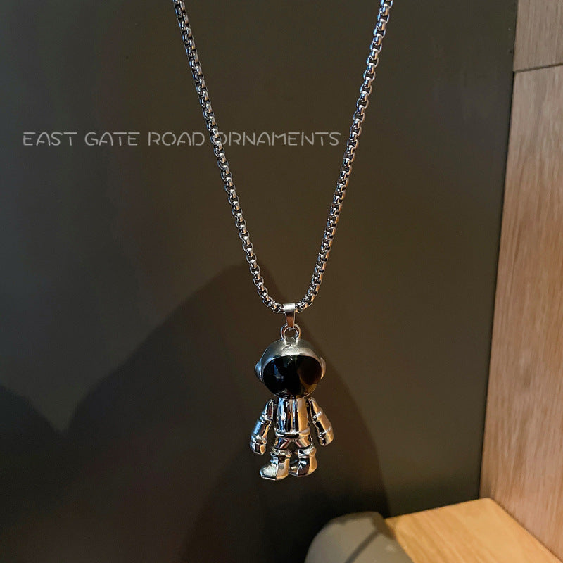 Women's & Men's Astronaut Hip Hop Fashionable Long Sweater Chain T-shirt Necklace