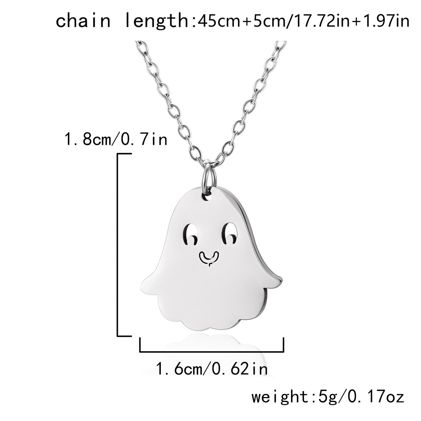 Element Titanium Steel Pumpkin Head Ghost Necklaces