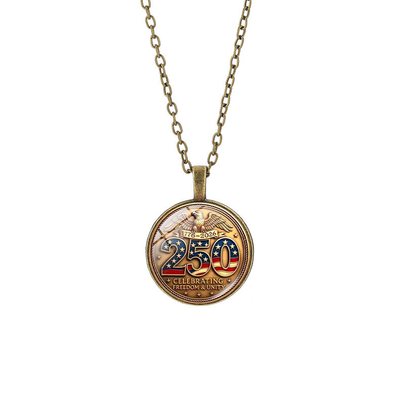 Popular Weekly Commemorative Liberty Bell National Flag Totem Necklaces