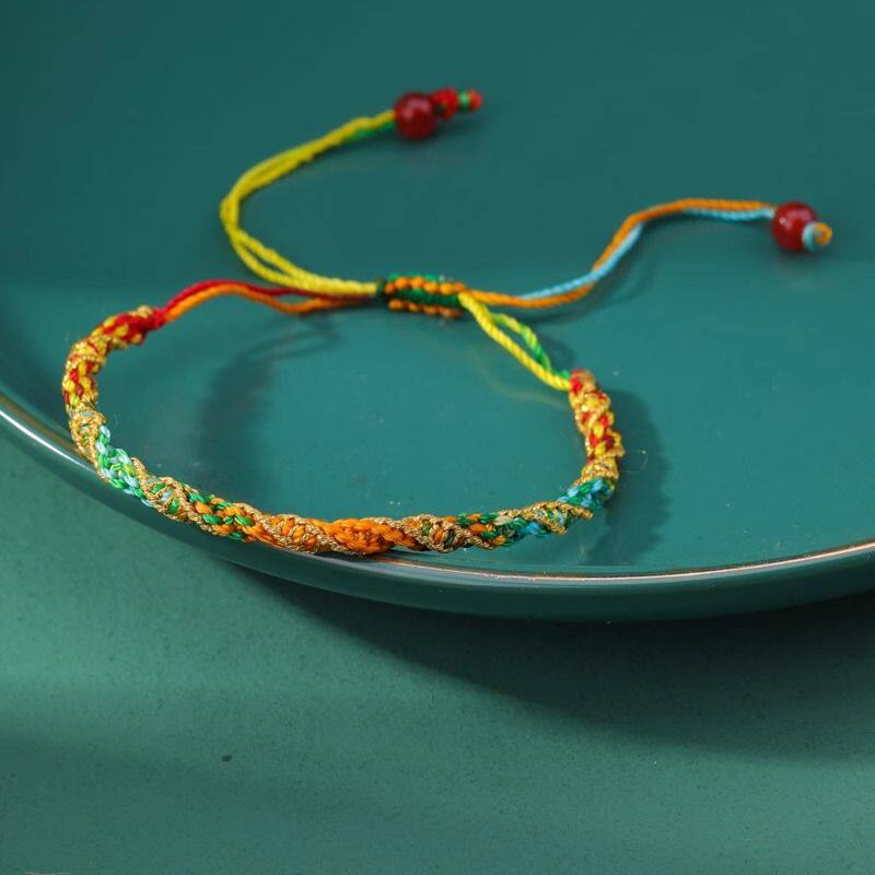 Women's & Men's Colorful Braided Rope Thread Design Simple Bracelet