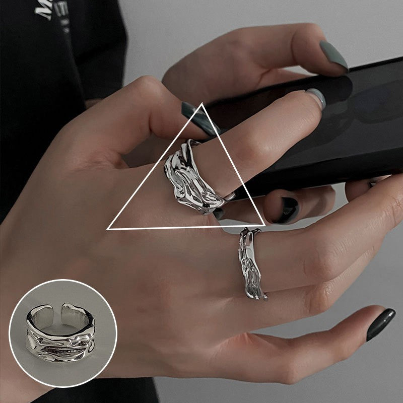 Women's Geometric Fashion Twisted Open-end Personality Hip Rings