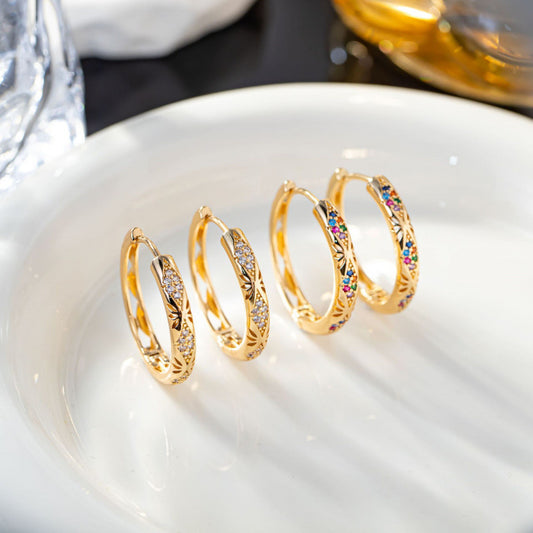 Inlaid Zircon Diamond Earclip Hip Hop Ear Buckle