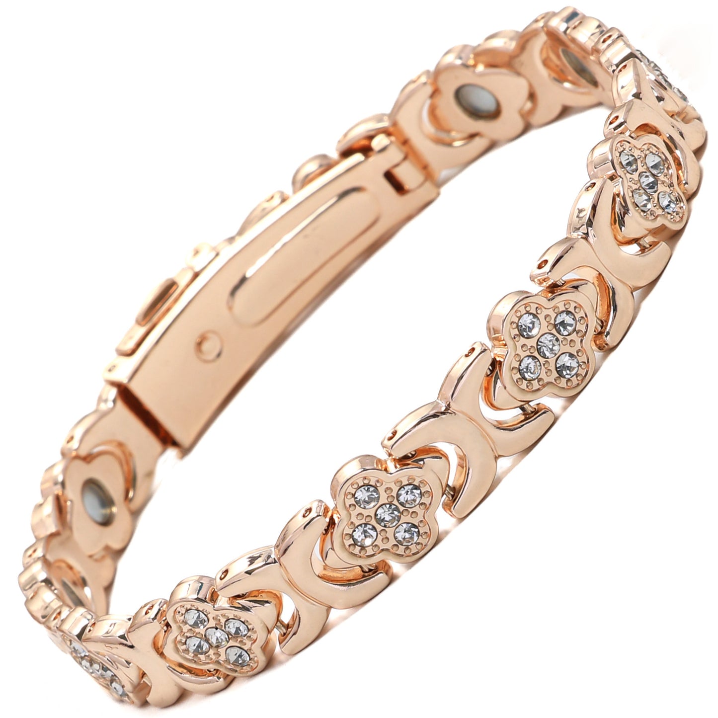 Clover Red Copper Watchband Buckle Rose Bracelet