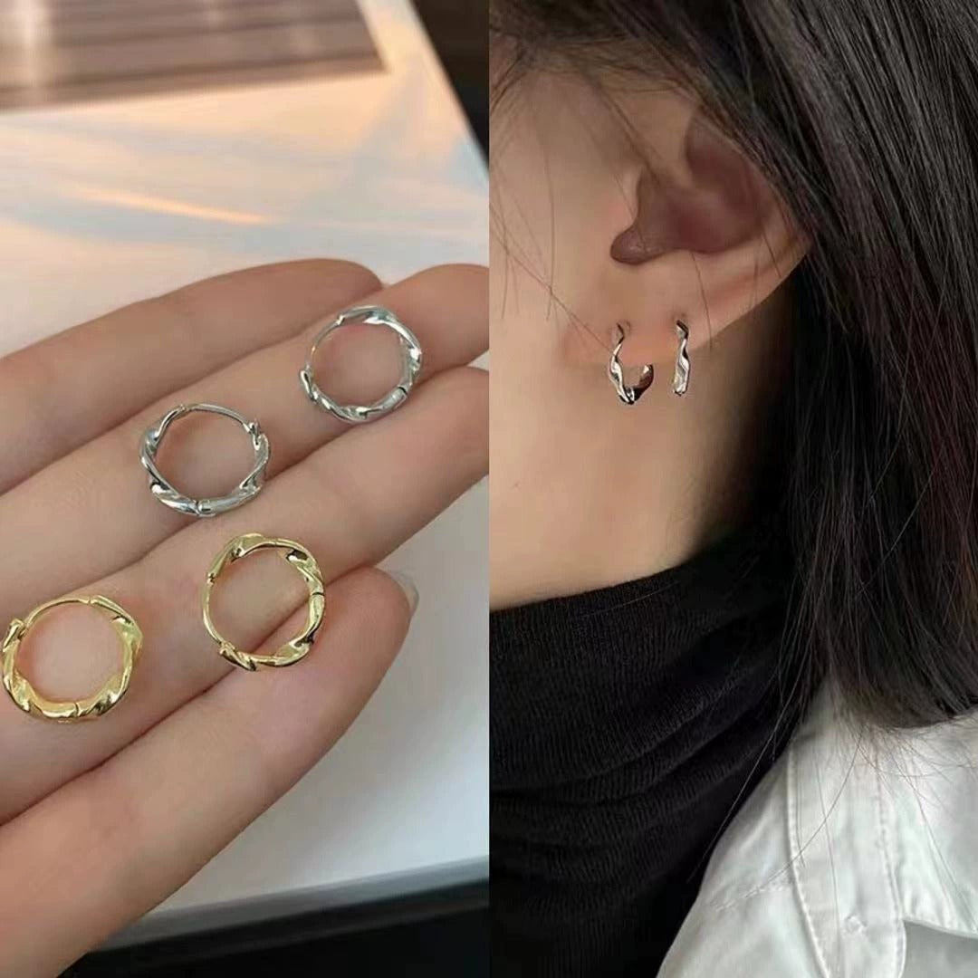 Twisted Circle Clip Female Niche Design Small Earrings