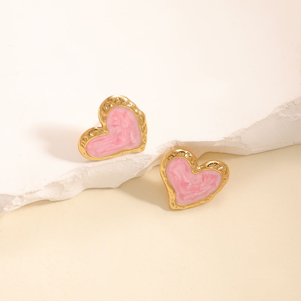 Minority Hollow Stainless Steel Dripping Cold Earrings
