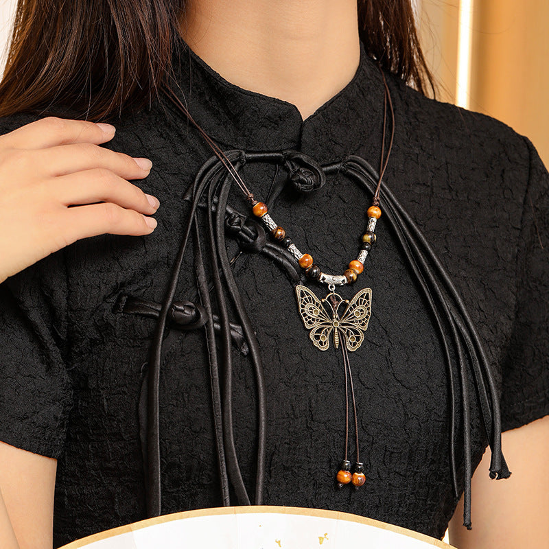 Butterfly Ceramic Female Ethnic National Fashion Necklaces