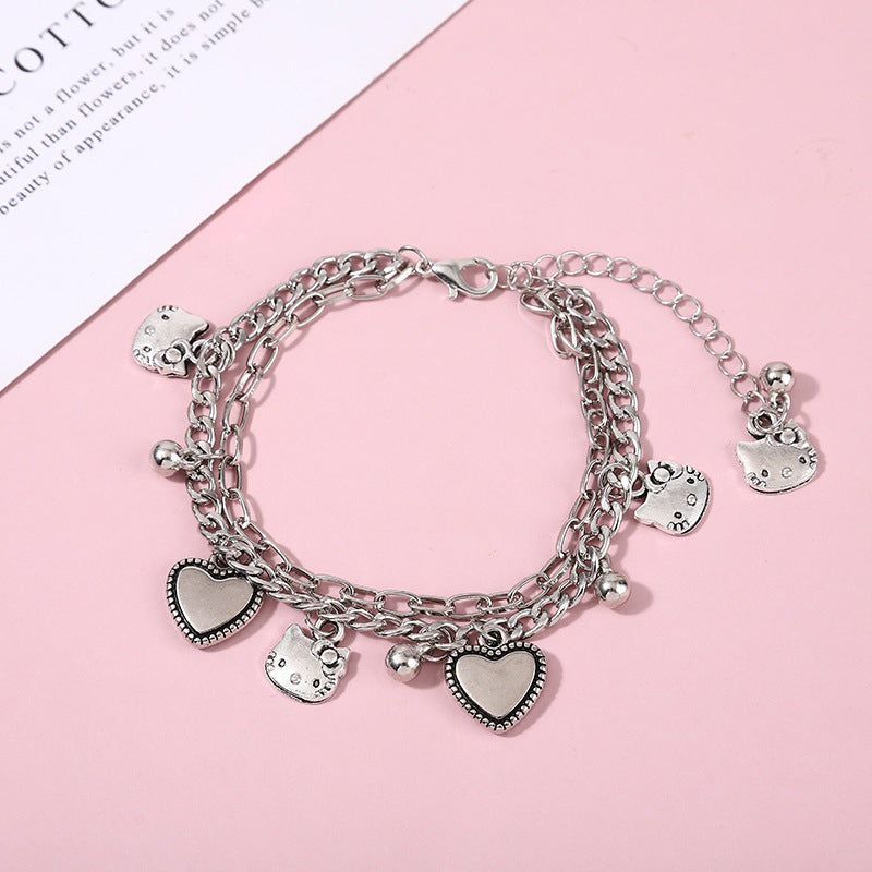 Women's & Men's Cartoon Cat Couple Girlfriends Hot Bracelets