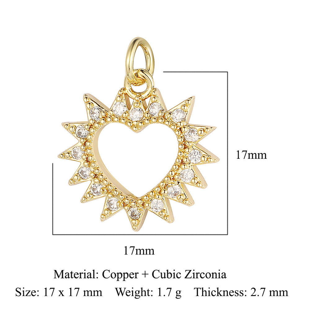 Boy Butterfly Love Copper Zircon Ornament Accessories Pendants