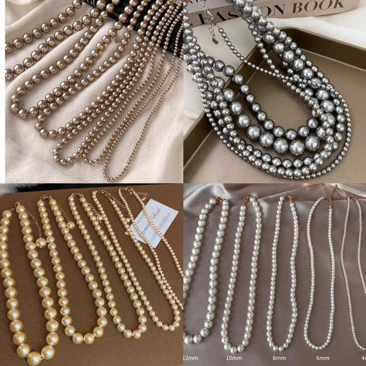 French Laziness Pearl Female Niche High Necklaces