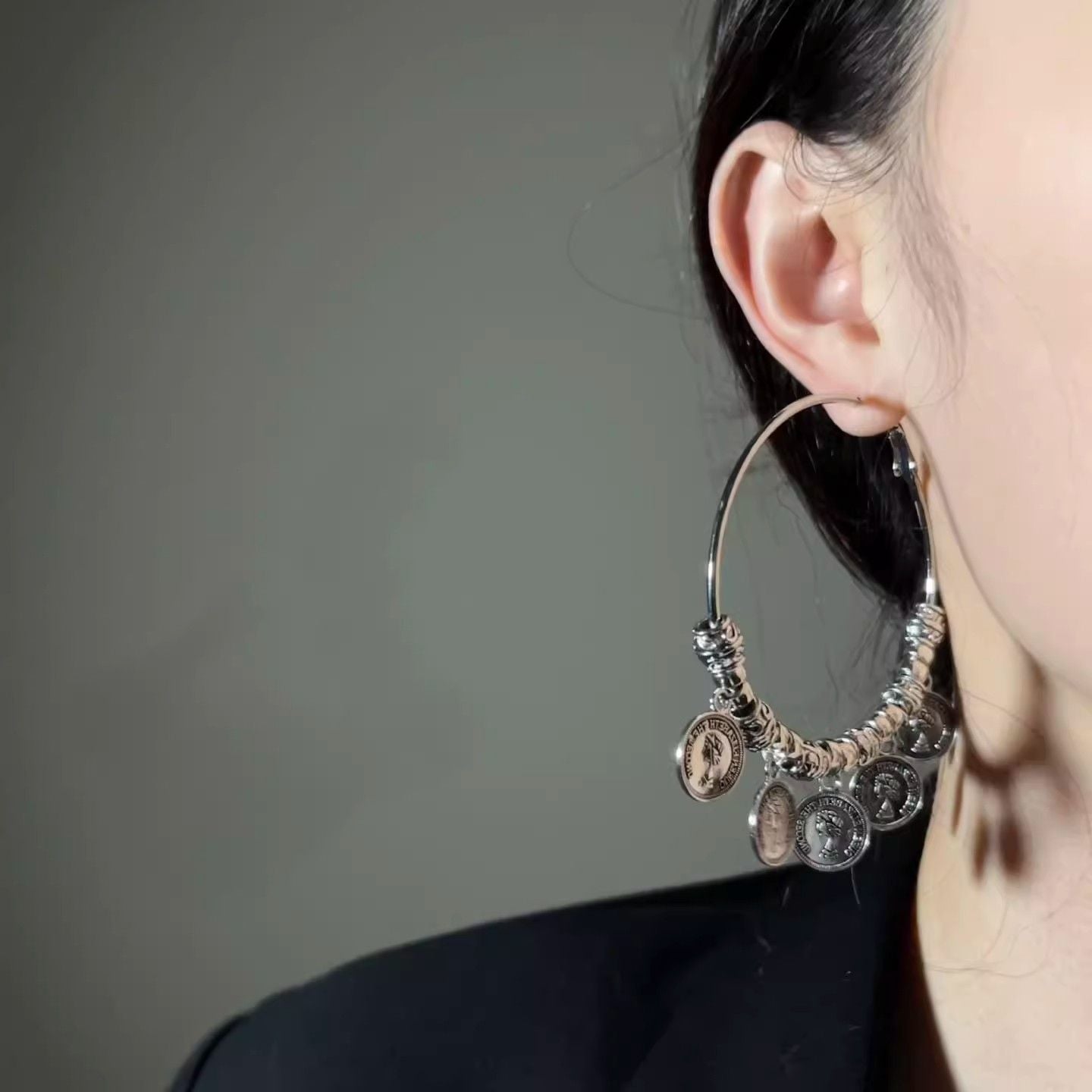 Women's Style Tassel Big Circle Vacation Vintage Earrings