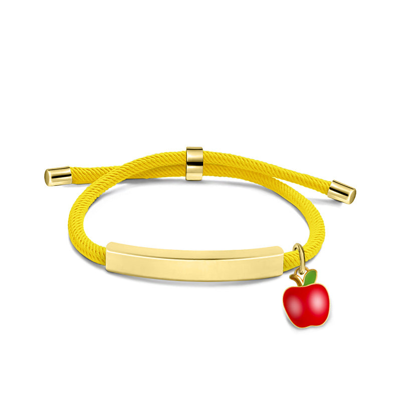 Material Red Apple Accessories Gift Lettering Bracelets