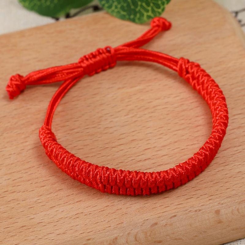 Hand-made Life Peaceful Auspicious Phoenix Tail Knot Red Rope Dragon Bracelets