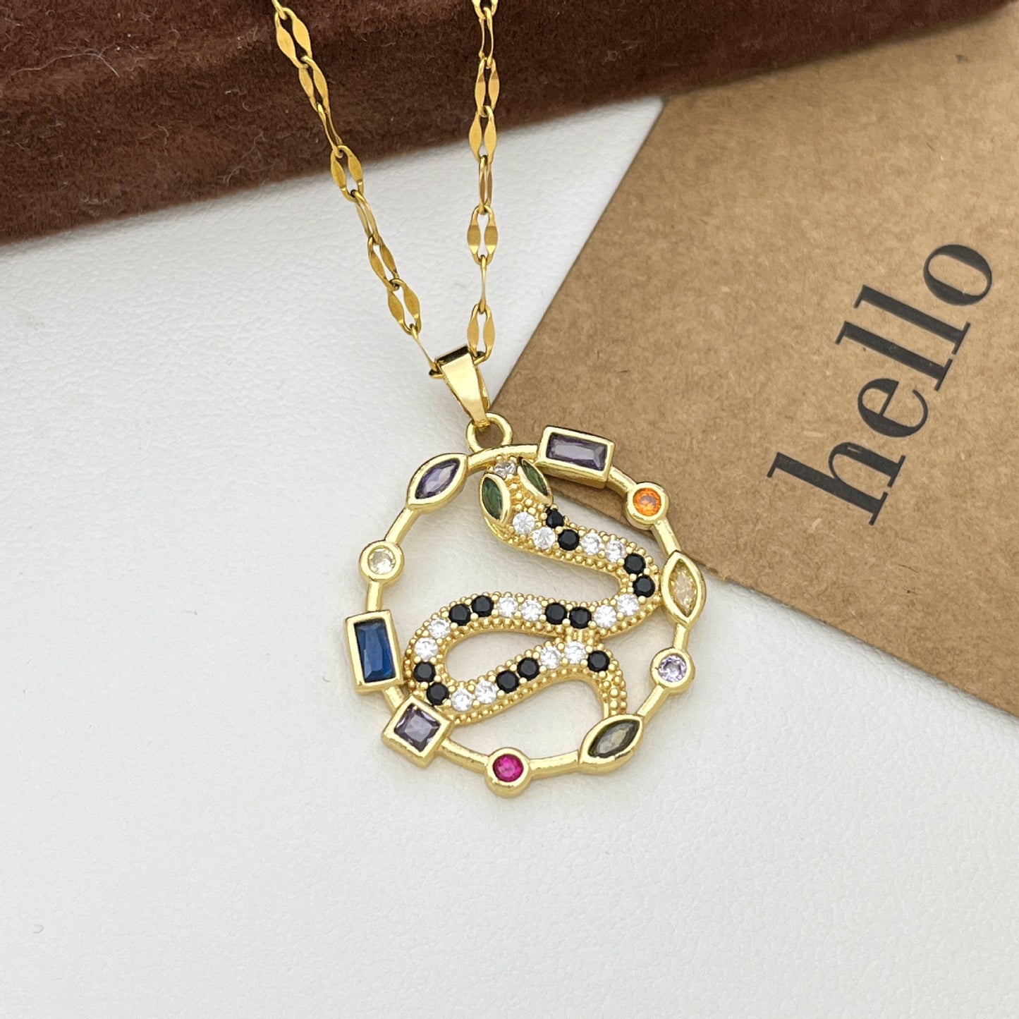 Snake-shaped Copper Female Fashion Personalized Minority Necklaces