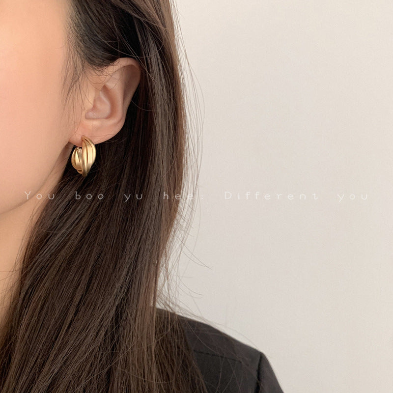 Women's Style Hoop High Sense Ear Design Earrings