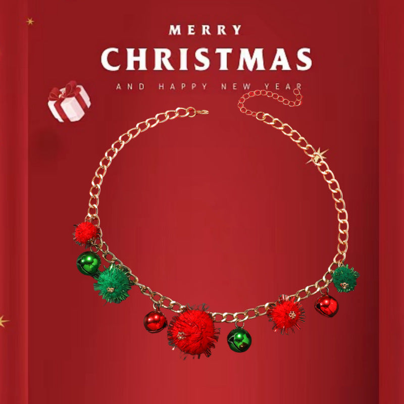 Personality Santa Claus Tree Gingerbread Man Necklaces