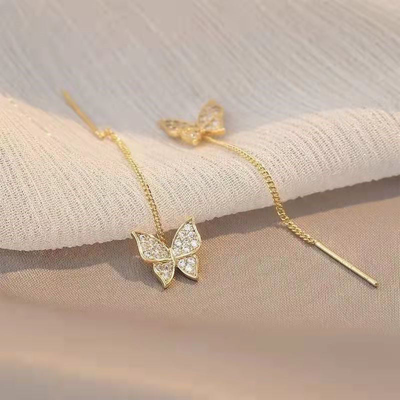 Women's Tassel Elegant Long Exquisite Design Light Earrings