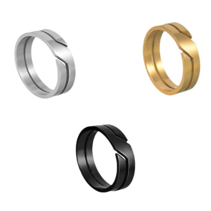 Beautiful Shaped Personality Cutting Niche Design Ring