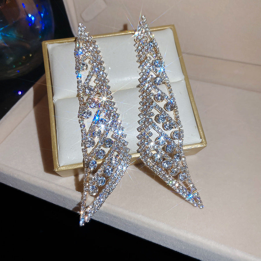 Women's Sier Diamond Tassel Light Luxury High-grade Simple Rings