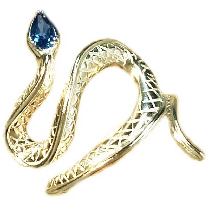 Topaz Snake Female Fashion Personalized Opening Rings