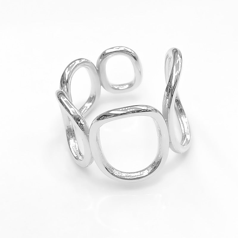 Steel Open-end Niche Design Couple Stainless Rings