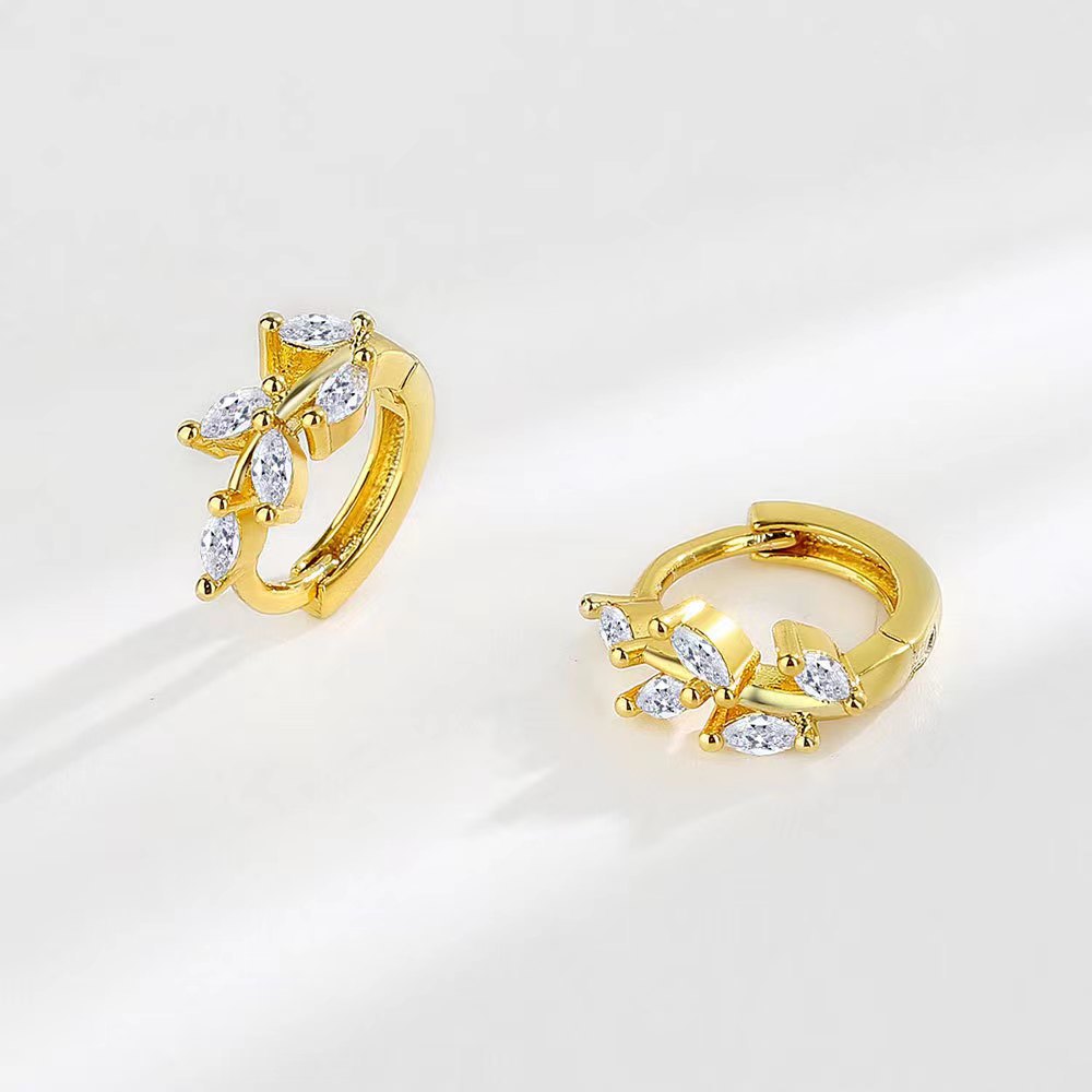 Women's Temperament Lady Branch Ear Clip Artistic Stud Earrings